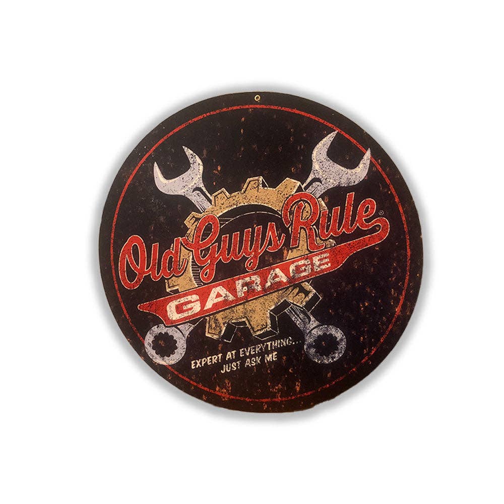 Old Guys Rule Wrenches Vintage Metal Sign