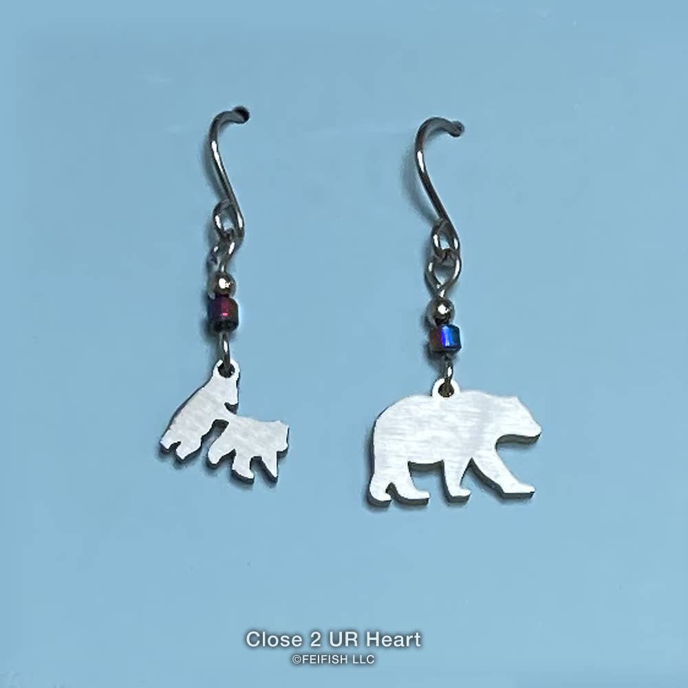 Bear with 2 Cubs Earrings