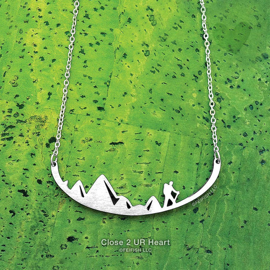 Hiker Stainless Steel Necklace