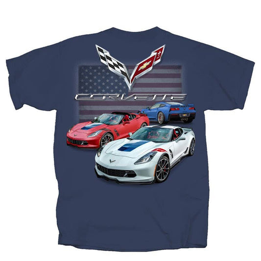 C7 Gransport Corvettes with Flag T-Shirt