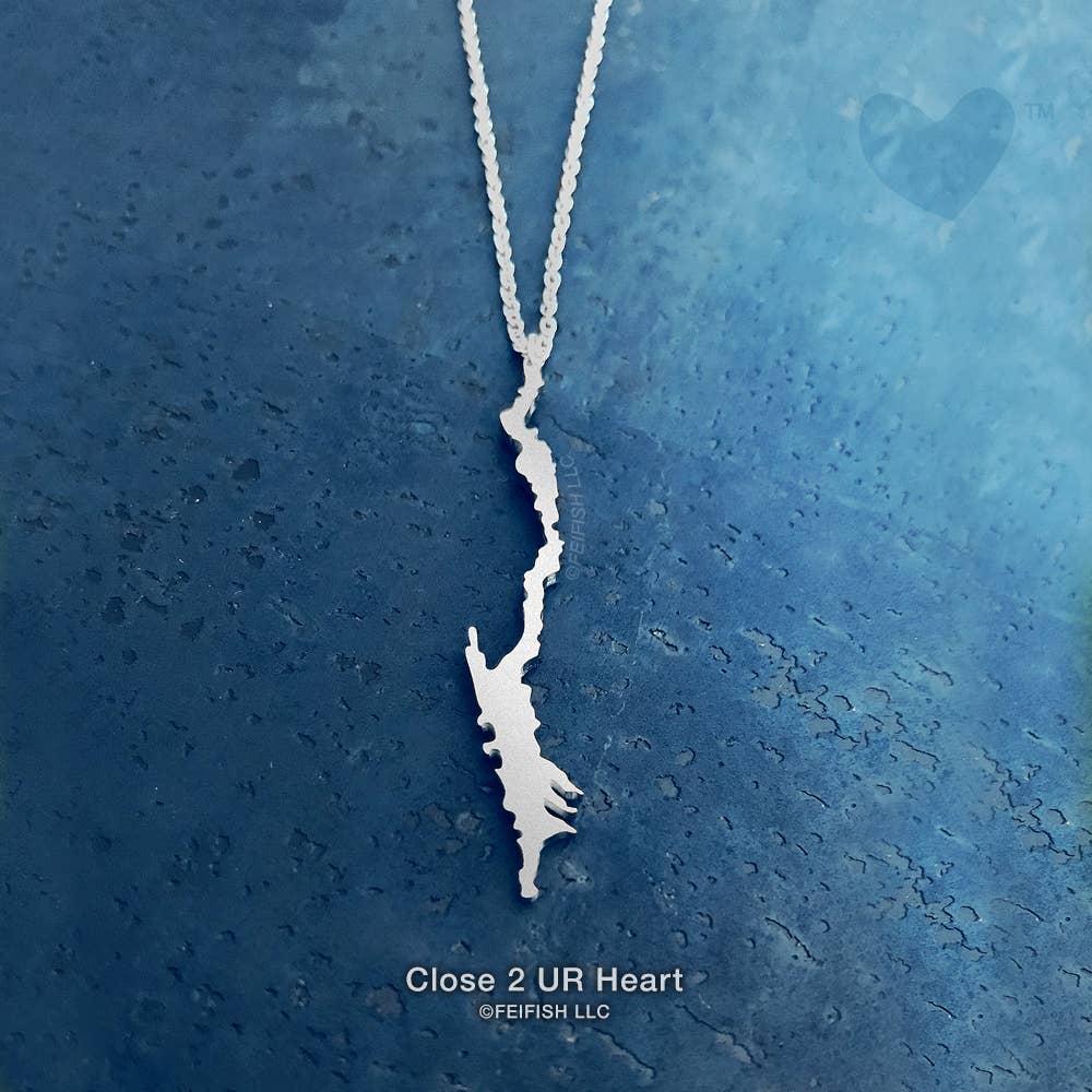 Lake George NY Stainless Steel Necklace